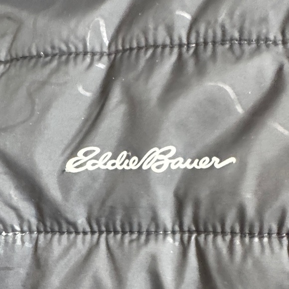 Eddie Bauer Zip Up Hoodie Fleece-Lined Black Jacket with Neon Trim Size S - Picture 3 of 6